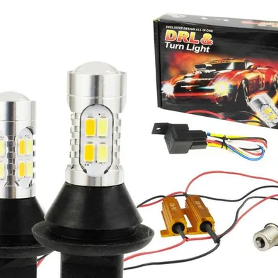 DRL 2w1 z kierunkowskazem | Żarówki 20 SMD 5730 | Światła LED do jazdy dziennej | AUTOMAT