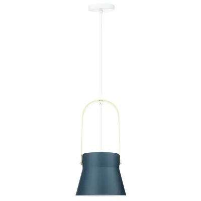 Lampa sufitowa w stylu skandynawskim E27 | Minimalistyczna lampa wisząca z drewnianym akcentem | Do salonu i pokoju dziecka | YG-XD001-BL