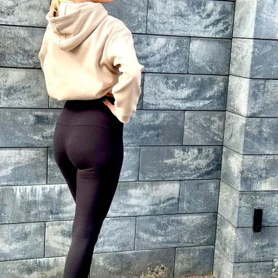 Legginsy Wyszczuplające Wyższy Stan - Czarny