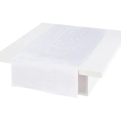 Bieżnik bawełniany Le Jacquard Français Siena Blanc