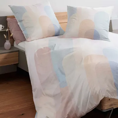Pościel satyna bawełniana Janine Modern Art S 42158-07 Taupe Beige