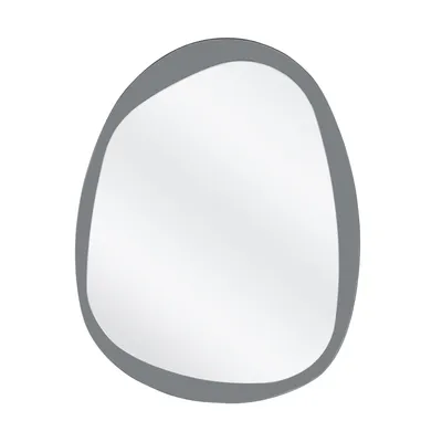 Lustro ścienne, podświetlane srebrne/niebieskie 80/60 cm PLAZA