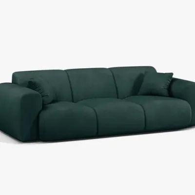 Sofa 3-osobowa butelkowa zieleń, szenil 235/95/72 Molino Micadoni
