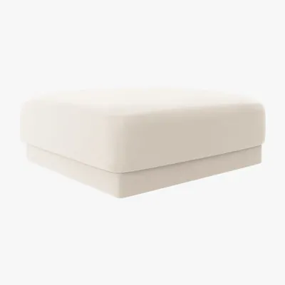 OUTLET Puf Miley Beż Welur 90/90/40 Micadoni