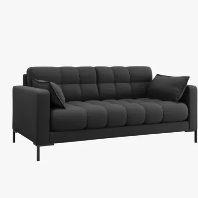 Sofa 2-osobowa ciemny szary, tkanina strukturalna 152/96/75 Mamaia Micadoni