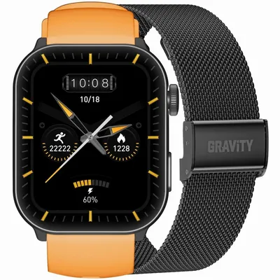 Smartwatch unisex Gravity gt28-2 - rozmowy bluetooth, dodatkowy pasek (sg037b)