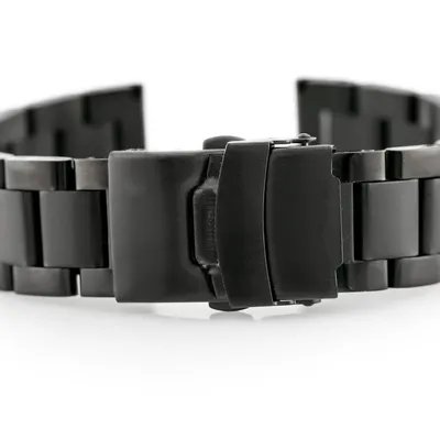 Bransoleta Pacific model 3 solid - czarna 22mm