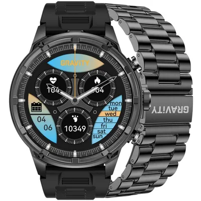 Smartwatch męski Gravity gt41-1 - bluetooth call, dodatkowa bransoleta (sg053a)