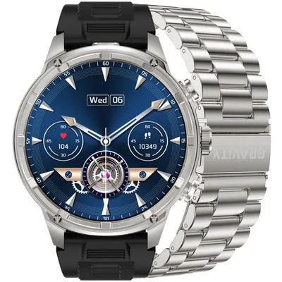 Smartwatch męski Gravity gt41-3 - bluetooth call, dodatkowa bransoleta (sg053c)