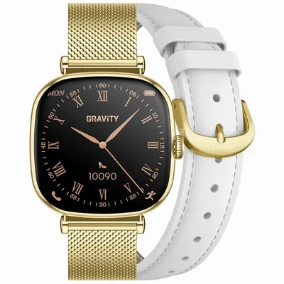 Smartwatch damski Gravity gt32-2 - rozmowy bluetooth, dodatkowy pasek (sg047b)