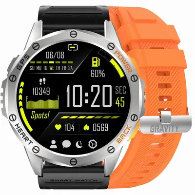 Smartwatch męski Gravity gt24-4 - latarka, dodatkowy pasek (sg033d)