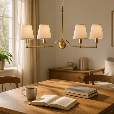 Lampa wisząca z mosiadzu Valenza nad stół bufet