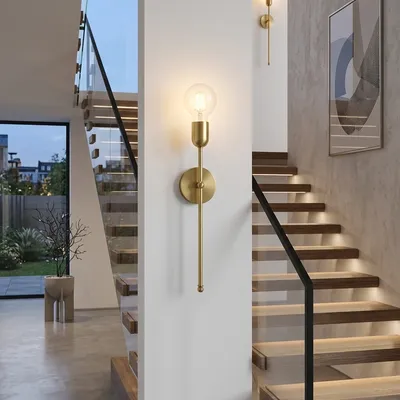 Kinkiet ścienny Modern Gold – lampa ścienna patynowana