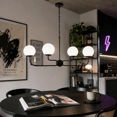 Czarna nowoczesna lampa wisząca NORDIC