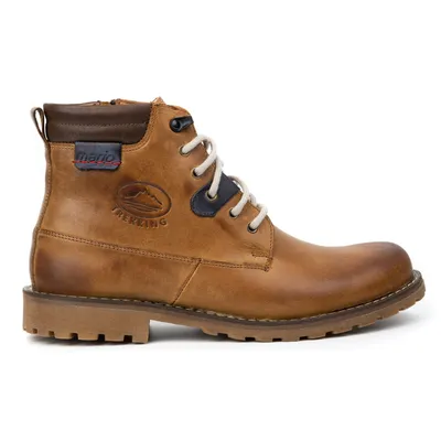 Buty Męskie Zimowe 754 Rude Zamek, Sznurowane, Zimowe