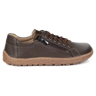 Damskie minimalistyczne buty skórzane barefoot model 1243/2 brązowe