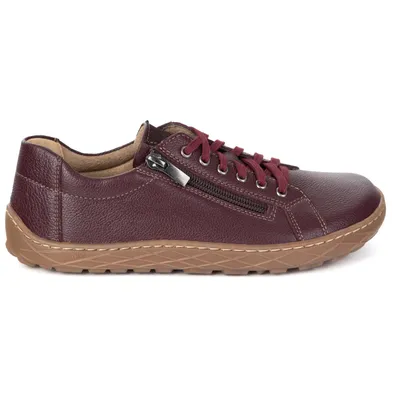 Damskie minimalistyczne buty skórzane barefoot model 1243/2 bordowe