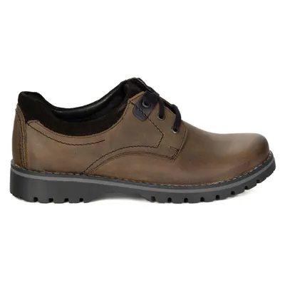 Buty męskie skórzane casual KOMODO 879 oliwka