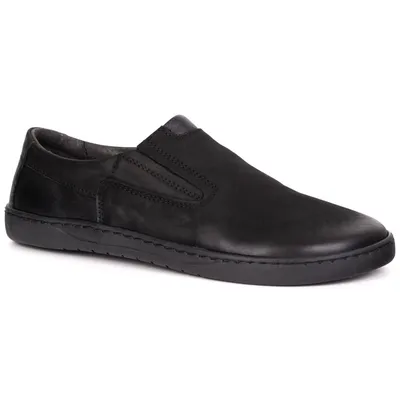 Buty BAREFOOT skórzane czarne męskie 75KZ czarne