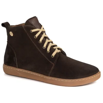 Buty damskie zimowe barefoot skórzane Z-B04 brązowe