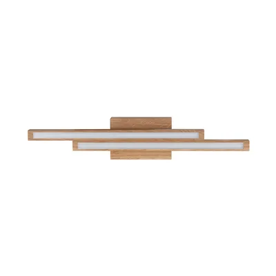 Lampa sufitowa linus prosta 2xled 24v zintegrowana 1120lm 3000k 12w dąb olejowany 2242274