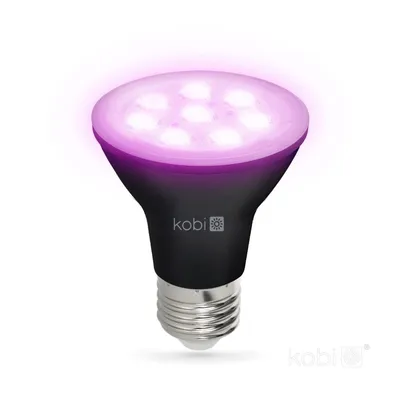 Żarówka do roślin led planty b 7w e27 1200k czarna kobi design