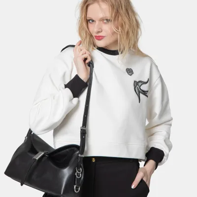 PINKO bluza bawełniana Mandorlato biała