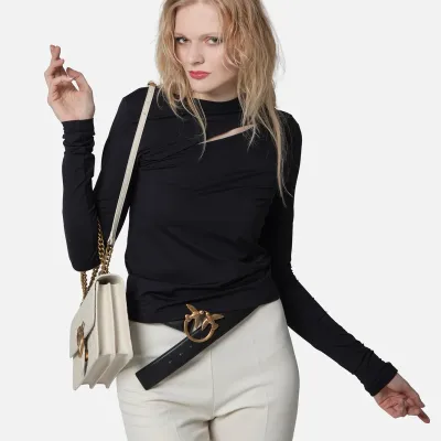 PINKO bluzka Corazon Maglia czarna
