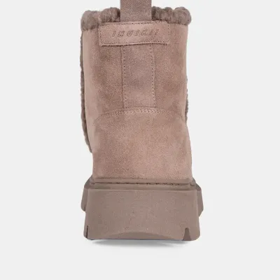 Inuikii damskie botki Biker Suede taupe