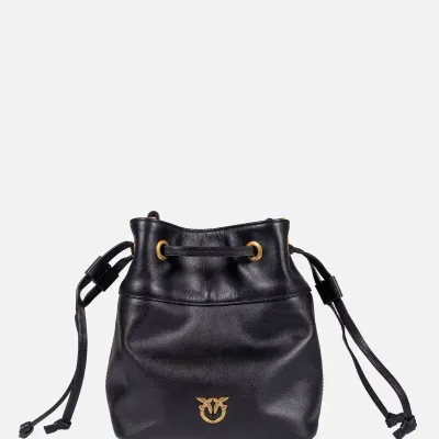 PINKO mini worek skórzany Secchiello 104303A0QO czarny