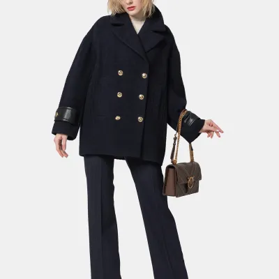 PINKO bosmanka Canederli Cappotto granatowa