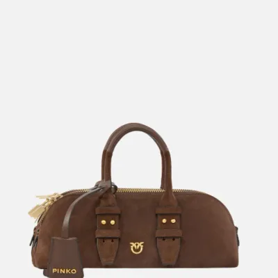 PINKO torebka damska Bowling Bag Baguette brązowa
