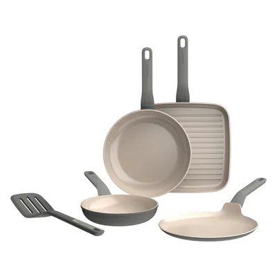 BergHOFF - Zestaw 4 patelni Balance Eco Grey + łopatka