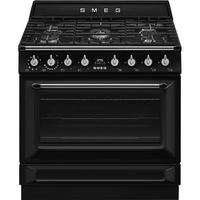 Smeg - Kuchnia wolnostojąca Victoria TR90GMBL Czarna