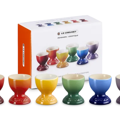 Le Creuset - Zestaw 6 kieliszków do jajek Rainbow