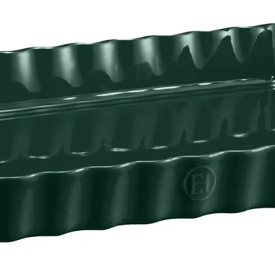 Emile Henry - Prostokątne głębokie naczynie do tarty 34 x 24 cm Cedrowe