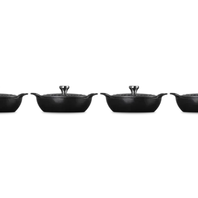 Le Creuset - Zestaw 4 Mini Garnków Żeliwnych Gourmand z Pokrywkami 13cm