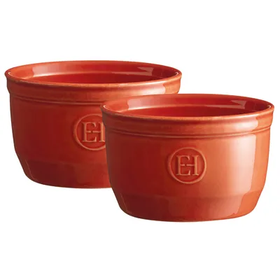 Emile Henry - Zestaw 2 miseczek do zapiekania Ramekin N°10 Czerwony
