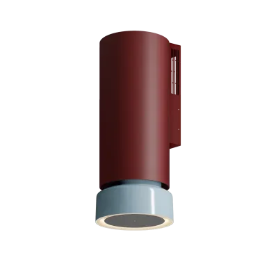 Ciarko - Okap przyścienny Fluo Burgundy Satin/Baby Blue Gloss