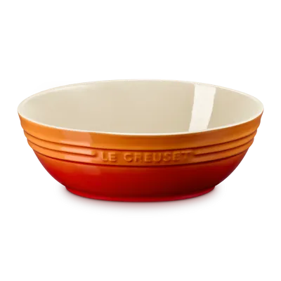 Le Creuset - Owalna Miska do Serwowania Kamionka 3,2 L płomienny