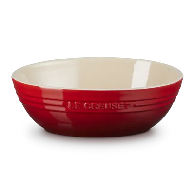 Le Creuset - Owalna Miska do Serwowania Kamionka 3,2 L wiśniowy