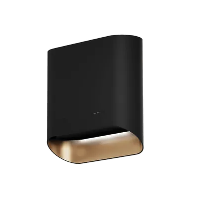 Ciarko - Okap przyścienny Simple Black/Gold