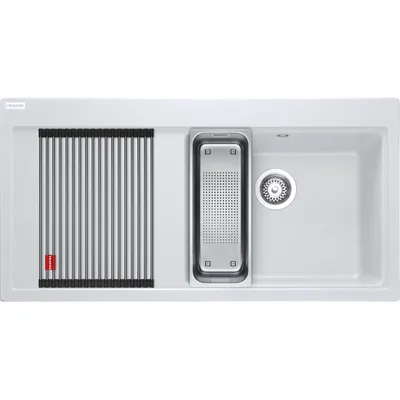 FRANKE - Zlewozmywak wbudowywany Maris MTG 611-100 ociekacz z lewej strony Biały Polarny
