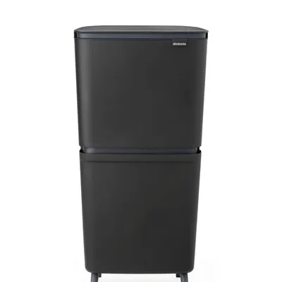 Brabantia - Kosz na śmieci do segregacji SortUp Hi 20 + 25 l Dark Grey
