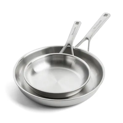 KitchenAid - Patelnie 3-warstwowe stalowe zestaw 20 + 28 cm
