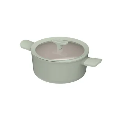 BergHOFF - Garnek z powłoką nieprzywierającą i pokrywką LEO BALANCE Eco Green 24cm 4,4 L