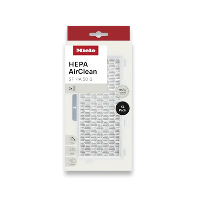 Miele - Zestaw 2 filtrów do odkurzacza HEPA AirClean SF-HA 50-2, (opakowanie XL)