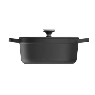 BergHOFF - Garnek żeliwny z pokrywką Leo 27x22cm 4,8L Graphite