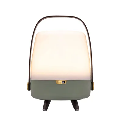 Kooduu - Lampa przenośna z głośnikiem Lite-Up Play Mini Ciemnozielona