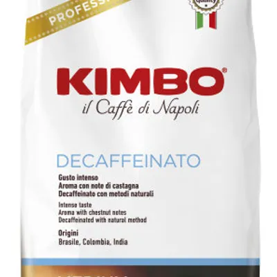 Kimbo - Kawa ziarnista Espresso Decaffeinato 500g - bezkofeinowa